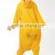 Wholesale high quality duck style yellow flannel fleece adult onesie women travel