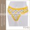 Hot selling lace plaid panty high elasticity cotton underwear for fat women