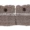 2016 Trendy Crochet Flower Boot Toppers With Wood Buttons