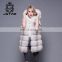Hooded women outer wear animal fox fur fashionable classic vest