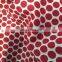 Red & White Dots Printing Blended Nature Fabric 12 mm Silk Cotton