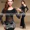 T-5140 Indian shiny finition long sleeve adult belly dance costume suit