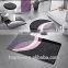 Polyacrylic jacquard luxury absorbent 5pcs set mats tufed anti-slipping latex back floor bathroom mat set