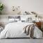 Fashionable Cotton Washed Double White Cream Duvet Cover Set For Bedding Room