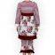Fall Boutique Outfits Striped print stitching long-sleeve suit floral pattern Top And Ruffle Pants Lace Girl Clothing Sets