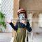 2020 girls skirt dark green skirt + wood ear bottoming shirt