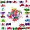 Wholesale pet show dog collar with bows charms flower accessories christmas dog hair bow