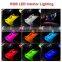 Interior Strip Lamp 9 LED Remote Control Light Remote Control floor lights car Decorative atmosphere lamp