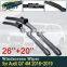 for Audi Q7 4M 2016 2017 2018 2019 Sline Car Wiper Blades Front Windscreen Windshield Wipers Car Accessories Stickers