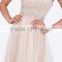 Beautiful Hot Sale Prom Dress with Beading and Appliques High Quality Charming Scalloped Neck Sleeveless with Yarn Prom Dress