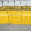 High Response Rate yellow,black recycled rubber traffic speed hump SH007