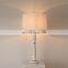 Slim metal luxury copper table lights marble side table lamps for bedroom