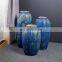 Bubble glaze sky blue restaurant lobby decoration ceramic floor large vase