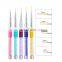 Classic Rhinestones Mental Handle Custom Logo Fine Thin Nylon Hair Nail Art Liner Painting Brush Set