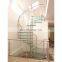 Custom stainless steel curved villa spiral staircases