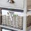 Vintage Grey Range - Two Drawer and Four Wicker Basket Storage Unit