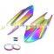 Car Front Bumper Lip Splitter Exterior Fins Body Spoiler Canard Neo chrome For mustang