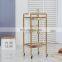 Beauty Salon Spa Rolling Trolley 3 Storage Trays With Dryer Holders