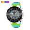 SKMEI 1016 Fashion Dual Display Wristwatches Rubber Strap Back Light Water Resistant LED Digital and Quartz Watches Men