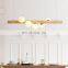2022 New Design Nordic Modern Long Wooden Glass Ball Pendant Light for Home Restaurant Decoration Chandelier