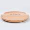 Hot selling eco-friendly wooden snack plate round bamboo dinner plates food grade serving plate for kids