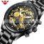 NIBOSI New Hollow Fashion Large Dial Men's Watch Multifunction Calendar Sports Watch Waterproof Quartz Watch