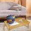 Bamboo Foldable Breakfast Wood Table Laptop Desk Bed Table Food Serving Tray Set With Phone Tablet Holder