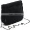 High quality OEM Fleece cosmetic hand bag,black makeup travel pouch,toiletry travel vanity artist bag