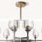Modern Copper Tulip Glass Lampshade Chandelier Ceiling Light Fixture For Living Dining Room Bedroom Kitchen Island Foyer Lobby