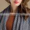 New Arrival Plus Size Women's Long Sleeved Cardigan Sweater Solid Pattern Jacquard Knitted Cashmere Winter Scarf Collar