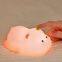 Kids Gift lying down animal hippo Kids Silicone Night light rechargeable silicone children's night lights For Room
