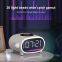 New hot selling multifunctional wireless fast charging with bluetooth speaker digital time display desk lamp clock for phones
