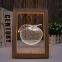 USB Photo Frame With Led Light Inside Wholesale Custom Made Wooden Table Gift Light For Living Room