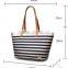 2016 fashion stripe canvas designer handbag ladies leisure bag wholesale