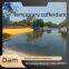 Flood control and water diversion dam, soft cofferdam with sub-dike, inflatable mobile emergency water barrier bag