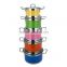 Kitchen accessories colorful stainless steel indian hot soup pot set for cooking
