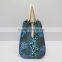 2016 New Blue Lady Snakeskin Grain Leather Handbag ,Shoulder Bags
