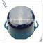 Chinese blue enamel round cast iron stew casserole pots