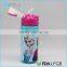 Cartoon Style Plastic Drinking Children Water Bottle With Flexible Straw /