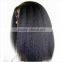 GlueLess Virgin Brazilian Remy Human Hair Full lace Wig Kinky Straight Black