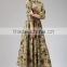Ethnic floral print maxi dress linen dress