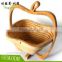 Apple shape food fruit storage bamboo folding basket