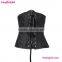 Black Tight Underbust Front Lace Up Waist Cincher Corset