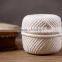 White Ceramic Ball of Yarn Candle Holder, Ball of Yarn Tealight holder