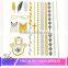 Hot new product body art temporary feature tattoos sticker metallic