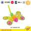 Plastic push&pull butterfly,light up cartoon.kids flash play game toys
