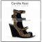 Gladiator design women platforms suede jelly high neck wedge boots sandals for party