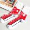 Customized Sports Combed Cotton Silly Sneaker Socks, Crew Silly Sneaker Socks, Make Your Own Socks