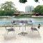 Morden aluminum and poly wood outdoor garden table