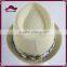 Natural Straw Fedora With Flower Printed Band
